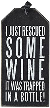 【中古】【インポート品・未当てはめる】Primitives by Kathy Bottle Tag, 6 by 3-Inch, Rescued Wine [並行輸入品]