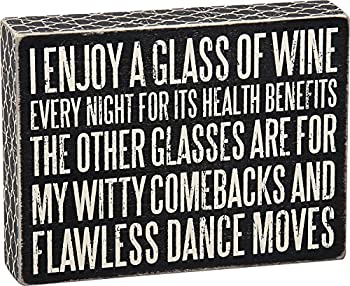 【中古】【輸入品・未使用】Primitives by Kathy Glass of Wine for Health Box Sign [並行輸入品]｜スカイマーケットプラス
