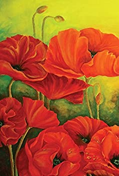 【中古】【輸入品・未使用】Toland Home Garden Poppies In Bloom 28 x 40 Inch Decorative Colorful Red Spring Poppy Flower House Flag [並行輸入品]画像