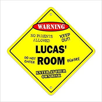 【中古】【輸入品・未使用】Lucas' Room Sign Crossing Zone Xing | Indoor/Outdoor | 12