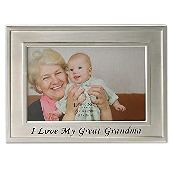 【中古】【輸入品・未使用】Lawrence Frames Brushed Metal 4 by 6-Inch I Love My Great Grandma Picture Frame, Sentiments Collection [並行輸入品]