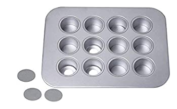 【中古】【輸入品・未使用】Chicago Metallic Mini Cheesecake Pan 12 Cavity, 13.90-Inch by 10.60-Inch (2-Inch by 1.6-Inch Cavities) [並行輸入品]