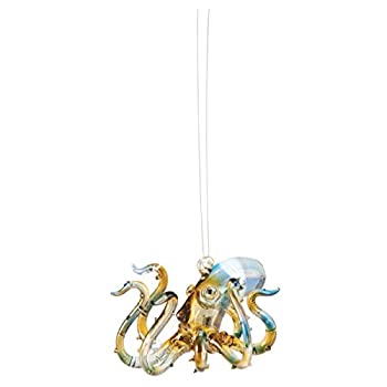 【中古】【輸入品・未使用】Ocean Sea Animal Octopus Glass 3 Inch Holiday Ornament Figurine [並行輸入品]