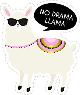 【中古】【輸入品・未使用】Cute Girly Paperdoll Cut-Out Style Cartoon Vinyl Sticker (2" Tall, No Drama Llama) [並行輸入品]｜スカイマーケットプラス