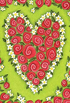 【中古】【輸入品・未使用】Toland Home Garden Heart Rose 28 x 40 Inch Decorative Red Valentine Flower House Flag [並行輸入品]画像