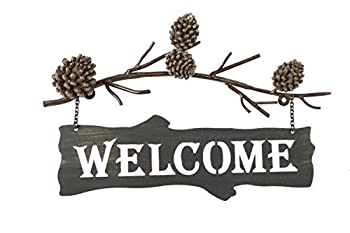 【中古】【輸入品・未使用】DEI Country Pinecone Welcome Sign, 17-Inch by DEI [並行輸入品]