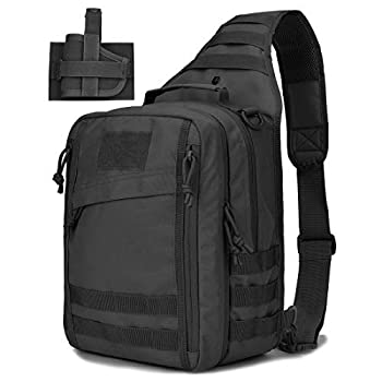 【中古】【輸入品・未使用】Tactical Sling Bag Pack w/Gun Holster Small Military Rover Shoulder Sling Backpack Molle Assault Range Bag Everyday Carry Diaper Bag Da