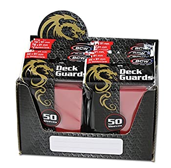 【中古】【輸入品・未使用】BCW 500 Count Deck Guard RED MATTE Finish for Stardard Size Collectable Cards - Deck Protector Sleeves [Display Bundle - 10 Packs] [並