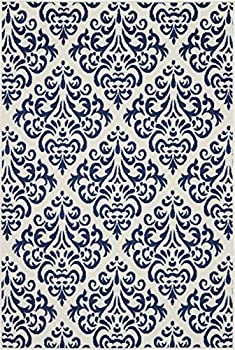 【中古】【輸入品・未使用】Nourison Grafix White/Blue Area Rug 3ft9 inch x 5ft9 inch, 3ft9 inchX5ft9 inch, 商品カテゴリー: ラグ カーペット [並行輸入品]