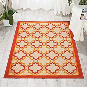 【中古】【輸入品・未使用】Nourison Aloha Red Indoor/Outdoor Area Rug 2ft8 inch x 4ft 商品カテゴリー: ラグ カーペット [並行輸入品]｜スカイマーケットプラス