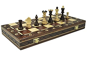 【中古】【輸入品・未使用】Brown Senator Wooden Chess Set - Weighted Chessmen 16 x 16' [並行輸入品]