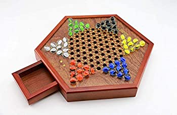 【中古】【輸入品・未使用】Wooden Chinese Checkers Game Set Drawers and Marbles [並行輸入品]
