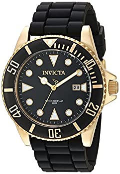 【中古】【輸入品・未使用】Invicta Men's Pro Diver Stainless Steel Quartz Watch with Silicone Strap, Black, 21 (Model: 90303) [並行輸入品]