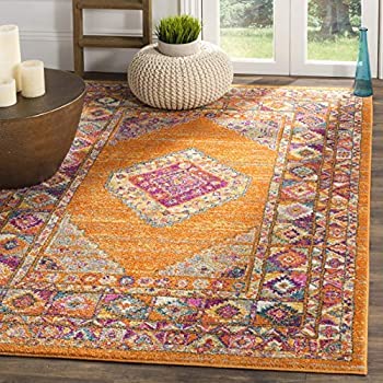 【中古】【輸入品・未使用】Safavieh Madison Collection MAD133D Orange and Fuchsia Bohemian Chic Medallion Area Rug (4ft x 6ft) 商品カテゴリー: ラグ カーペット [並｜スカイマーケットプラス