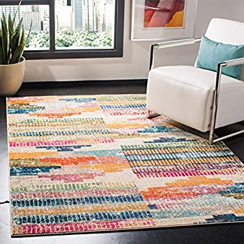 【中古】【輸入品・未使用】Safavieh Madison Collection MAD417C Boho Distressed Area Rug, 4ft x 6ft, Ivory/Multi 商品カテゴリー: ラグ カーペット [並行輸入品]