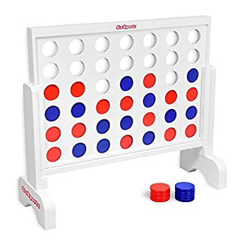 【中古】【輸入品・未使用】GoSports Giant 4 in a Row Game with Carrying Case - 2 foot Width - Made from Wood [並行輸入品]｜スカイマーケットプラス
