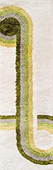 【中古】【輸入品・未使用】Novogratz Retro Collection Bullseye Shag Area Rug, 2ft3 inch x 7ft6 inch Runner, Green 商品カテゴリー: ラグ カーペット [並行輸入品]