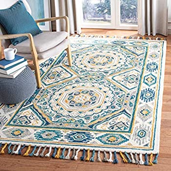 【中古】【輸入品・未使用】Safavieh Aspen Collection APN251A Handmade Wool Tassel Area Rug, 3ft x 5ft, Ivory/Charcoal 商品カテゴリー: ラグ カーペット [並行輸入品]