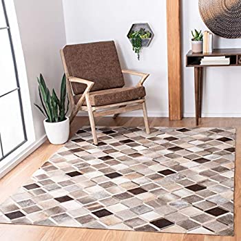 【中古】【輸入品・未使用】Safavieh Studio Leather Collection STL807A Hand-woven Modern Contemporary Area Rug, 3ft x 5ft, Ivory/Grey 商品カテゴリー: ラグ カーペッ