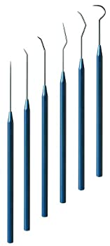 【中古】【インポート品・未当て嵌める】Moody Tools 55-1292 25竓 6-Piece Anodized Aluminum Precision Probe Set: Straight, Single, Short Double, Long Double, Triple and Hook T