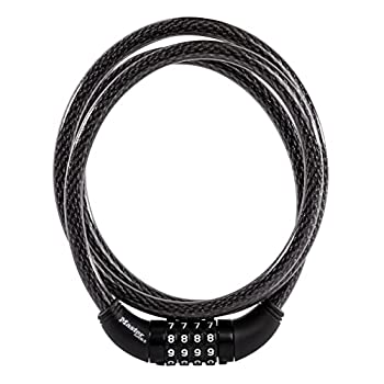 【中古】【輸入品・未使用】Master Lock 8370D 自分だけのコンビネーション自転車ロック 長さ5フィート ブラック
