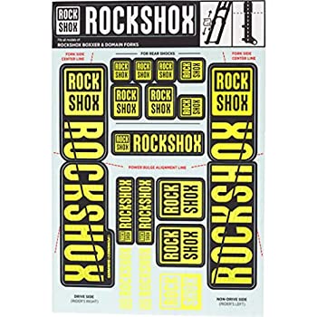 【中古】【輸入品・未使用】RockShox デカールキット BoXXer/Domain 35mm ネオンイエロー ダブルクラウン 11.4318.003.516 交換用パーツ イエロー 標準