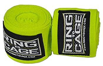 【中古】【インポート品・未当て嵌める】Ring to Cage MMA ムエタイ ボクシング お手て一回り メキシカンスタイル 伸縮性 ネオン黄色 長さ180in