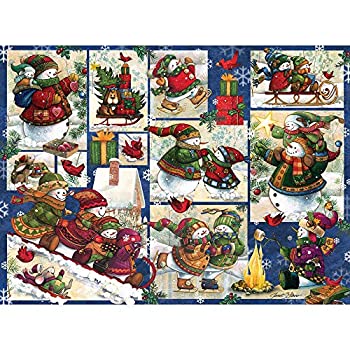 【中古】【輸入品・未使用】Bits and Pieces - 1000ピースジグソーパズル 大人用 20インチ x 27インチ - 雪の家族のキルト - アーティストJanet Stever作 1000ピースジグソ