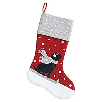 【中古】【インポート品・未当て嵌める】Comfy Hour 18in x 11in 雪かきえり巻き ソリに乗った犬 クリスマス飾りつけ