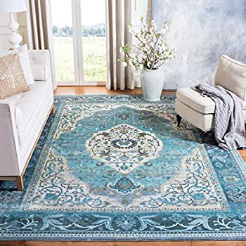 【中古】【輸入品・未使用】Safavieh Luxor Collection LUX342K Oriental Medallion Area Rug, 9ft x 12ft, Turquoise/Beige 商品カテゴリー: ラグ カーペット [並行輸入品]｜スカイマーケットプラス