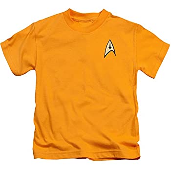 【中古】【輸入品・未使用】スタートレック TVシリーズ キャプテンカークコマンドユニフォーム 男の子用 Tシャツ US サイズ: 5/6,Gold画像