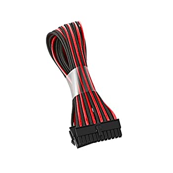【中古】【輸入品・未使用】CableMod ModFlex ATX 24ピン拡張30cm - ブラック / レッド|スカイマーケットプラス