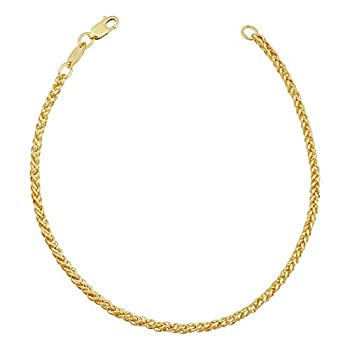 【中古】【輸入品・未使用】14Kイエローゴールドフィルド フランコチェーンブレスレット 女性用 (2.4 mm 7.5インチ)