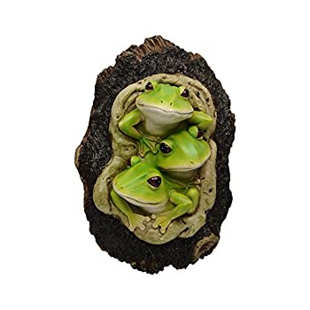 【中古】【輸入品・未使用】Comfy Hour 23cm Easter Three Frogs Gathering In Tree Cavity Wall Hanging Decoration, Optionally With/Without Hook, Stone Resin Figurine｜スカイマーケットプラス