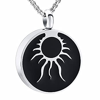 【中古】【輸入品・未使用】jc8443?Sunshine RoundステンレススチールCremation UrnネックレスFuneralジュエリーの灰の愛する人