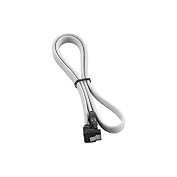 【中古】【インポート品・未当て嵌める】CableMod ModMesh Sleeved Right Angle SATA 3 Cable (White, 60糎)