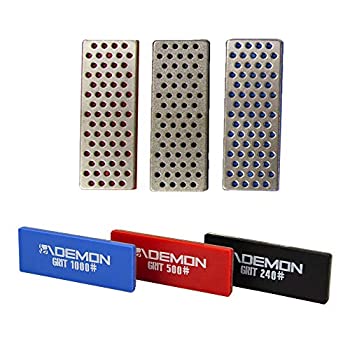 【中古】【インポート品・未当て嵌める】DEMON UNITED スキーの板/スノーボード ダイヤモンドエッジファイル - 3個容器に並べる - DEMON エリート X サイドエッジツールと併用能力のある