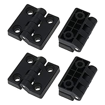 【中古】【輸入品・未使用】HONJIE 40mmx40mm ブラック プラスチック キャビネット ドア 強化ボールベアリングヒンジ - 4個｜スカイマーケットプラス