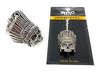 【中古】【輸入品・未使用】インディアンスカル オートバイ バイカーベル アクセサリー キーチェーン お揃いのインディアンスカル ジッパープル 幸運用