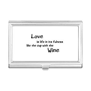 【中古】【インポート品・未当て嵌める】知られたな詩のひき掛ける句「Love Like Wine」名刺保持者入れもの 衣嚢ボックス席 紙入れ