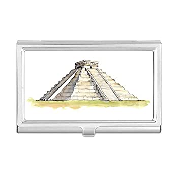 【中古】【インポート品・未当て嵌める】El Castillo インチ Mesoamerican 名刺保持者入れもの 衣嚢ボックス席 紙入れ
