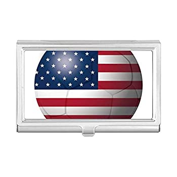 【中古】【インポート品・未当て嵌める】USA 軍旗 蹴球 蹴球 名刺保持者 入れもの 衣嚢ボックス席 紙入れ