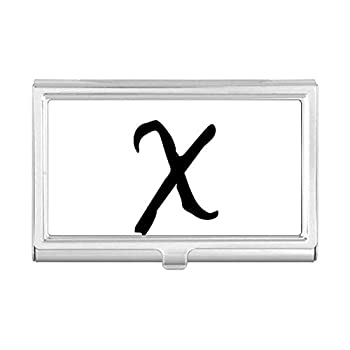 【中古】【インポート品・未当て嵌める】ギリシア 字母 Chi 黒いこと 影ぼうし 名刺保持者 入れもの 衣嚢ボックス席 紙入れ