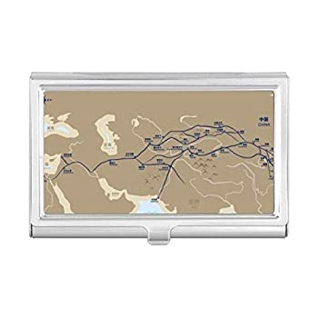 【中古】【インポート品・未当て嵌める】Old Age Journey to The Silk 読み込む軍用地図 名刺保持者 入れもの 衣嚢ボックス席 紙入れ