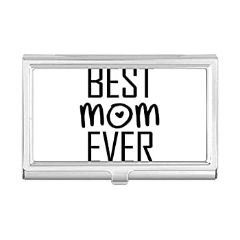 【中古】【インポート品・未当て嵌める】Best Mom Ever ひき掛ける句 母の日 名刺保持者 入れもの 衣嚢ボックス席 紙入れ