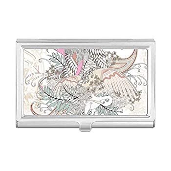 【中古】【インポート品・未当て嵌める】花 木 鳥 浮世絵 葉 名刺 保持者 入れもの 衣嚢 ボックス席 紙入れ