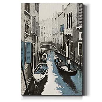 【中古】【輸入品・未使用】Renditions Gallery ヴィンテージ キャンバス ウォールアート 絵画 壁の装飾用 ベニス ボート 抽象的な白黒 壁アート 寝室 ダイニングルーム リ|スカイマーケットプラス