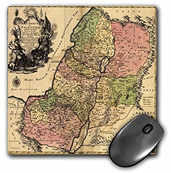 【中古】【インポート品・未当て嵌める】3drose LLC 8?x 8?x 0.25?1759の転写物The Biblical Map of the Twelve Tribesの古代イスラエルとパレスチナ二十日鼠パッド(MP 79408?_ 1?)