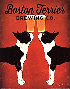 【中古】【輸入品・未使用】ボストン・テリアBrewing Company by Ryan Fowler 14?x 11アートプリントポスターBrewing Companyビール｜スカイマーケットプラス