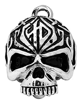 【中古】【輸入品・未使用】ハーレーダビッドソンSculpted Tribal Skull Rideベル、光沢シルバー仕上げhrb092